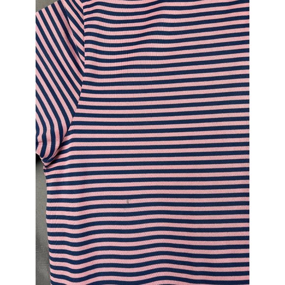 Men's Vineyard Vines Striped Pink Blue Polo w/Pocket - Picture 6 of 6